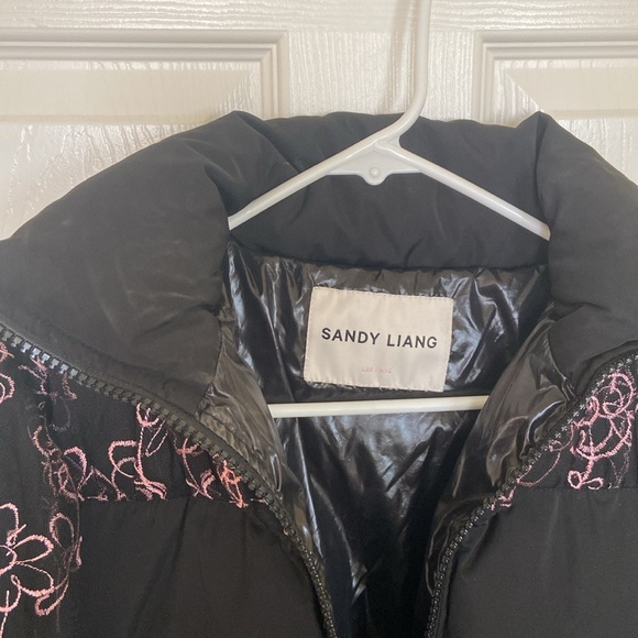 Sandy Liang Metallic Floral Organza Tulle Down Puffer - Picture 8 of 13